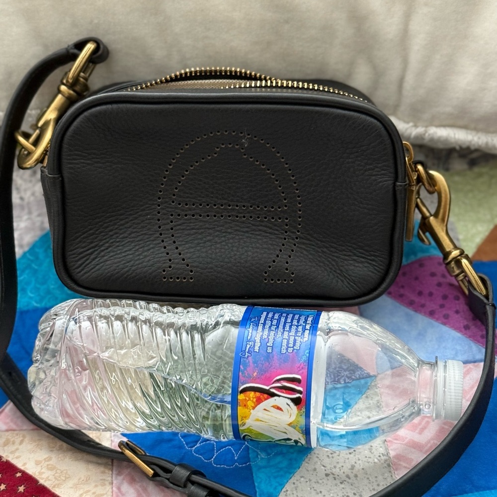 Black Leather Crossbody Bag